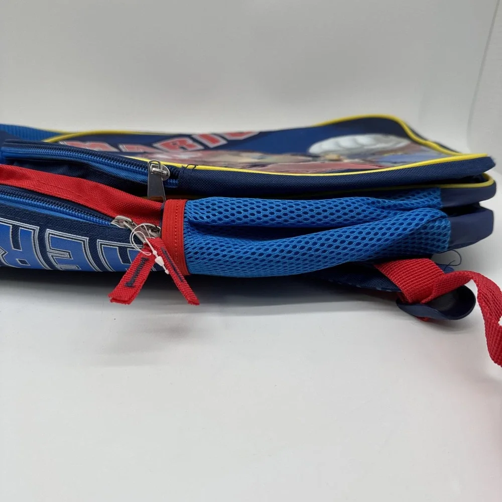Super Mario 17" Backpack‎ With Laptop Sleeve Book Bag Nintendo Zippered School - Picture 5 of 11